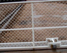 guarding mesh fence door