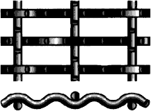 intermediate crimped wire mesh